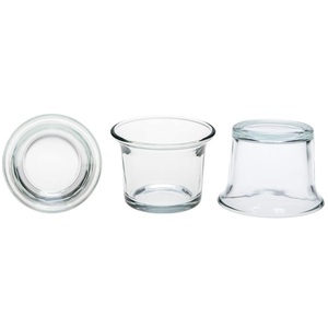 Zaara Enterprises Pack de 6 Porte-bougies en verre transparent pour huîtres, 2,5 pouces, suspendus, faits à la main, écologiques, de haute qualité - Product Image 1