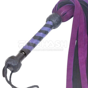 Leather <b>Flogger</b> Soft Leather Design Flexible Strips Durable Grip Leather <b>Flogger</b> Easy Handling Use - Product Image 4