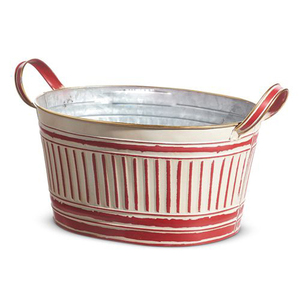 Magnifique ensemble de 3 seaux décoratifs de Noël vintage en métal argenté galvanisé avec poignées, pour sublimation vierge - Product Image 3