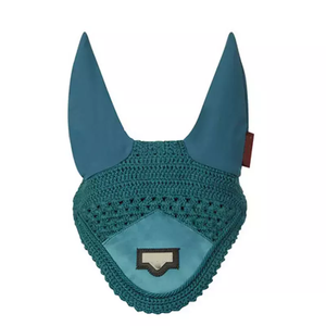 Premium Custom Logo Horse <b>Fly</b> Veil Navy Blue Mesh Ear Bonnet Handmade Breathable Equestrian Horse Riding Equipment - Product Image 6