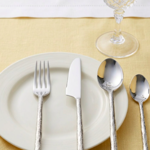 Hand Forged Stainless Steel Cutlery <b>Set</b> Flatware Dishwashwer Safe Rustic Design Luxury Elegant table Setting <b>DInnerware</b> - Product Image 1