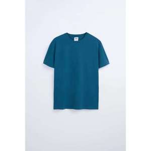 เสื้อยืดพรีเมียมเนื้อผ้าถักอย่างดี ระบายอากาศได้ดี สีเขียวอมฟ้า คอกลม แขนสั้น ผ้าฝ้าย ทรงปกติ สวมใส่สบาย เหมาะสำหรับทุกวัน - Product Image 1