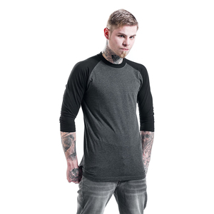 Men's Casual Long <b>Sleeve</b> <b>Raglan</b> <b>Shirt</b> Custom Design OEM Manufacturer Crew Neck <b>T</b> <b>Shirt</b> Casual <b>T</b> <b>Shirt</b> 100% Cotton Jersey Fabric - Product Image 4