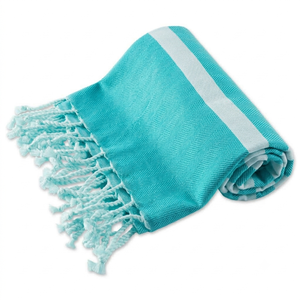 <b>Red</b> Woven Cotton Eco-Friendly Fouta <b>Towel</b> with Fringes Washable Plain Home Textile - Product Image 2