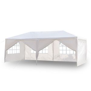 Outdoor Wedding Gazebo White 10FT X 20FT PVC <b>Canopy</b> <b>Tent</b> with 6 Removable Sidewalls Waterproof for Big Events and Parties - Product Image 3