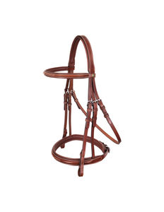 Collarín de caballo con tachuelas y costuras Buck Stitch / Brida western de cuero genuino de vaca CE ISO - Product Image 1