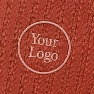Pull polo en maille côtelée terracotta à manches longues, col boutonné, décontracté, doux et chaud pour l'hiver, personnalisable avec logo, mode premium pour homme - Product Image 5