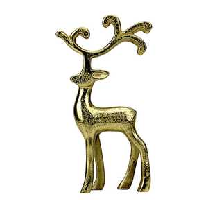 Handmade Aluminum Deer Figurine 26cm Height Modern Animal Sculpture Tabletop Eco-Friendly Durable <b>Christmas</b> Decoration Living - Product Image 3