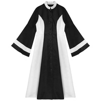 Robe de chorale élégante pour femme, à manches évasées, pour le clergé, costume de cosplay d'Halloween, déguisement de bal masqué, jeu de rôle