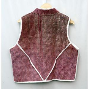 Gilet sans manches 100 % coton imprimé floral Kantha matelassé fait main respirant pour l'hiver, design patchwork été automne - Product Image 6