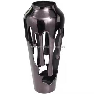 2025 New Aluminium Flower <b>Vase</b> Antique Aluminium <b>Decorative</b> <b>Vase</b> Modern for Home Decor Best Selling <b>Vase</b> by Azora industries - Product Image 3