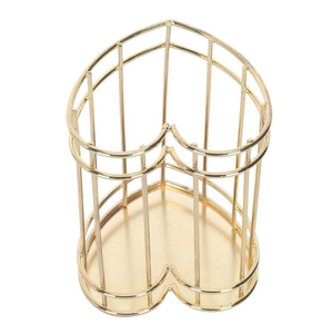 Support à stylos en métal doré en forme de cœur, organiseur de stylos et de marqueurs, porte-crayons pour étudiants, fabriqué en Inde, moderne 2023 - Product Image 4