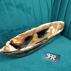 Cuenco de Ángel de Resina Pulida Hecho a Mano Artístico con Colores Marmoleados Multitono para Centro de Mesa y Decoración del Hogar - Product Image 5