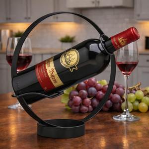 Round Bottle Holder Metal Wine Rack For Dining <b>Table</b> Wine Display Keeps Wine Bottle Stylishly Displayed During Meals From India - Product Image 2