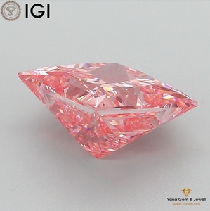 Diamant de laboratoire cultivé CVD de couleur rose vif fantaisie, clarté VVS2, certifié IGI, taille princesse, 3,01 carats, solitaire pour conception personnalisée - Product Image 4