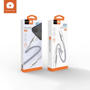 Nhanh chóng bán nhà máy thương hiệu trực tiếp Nylon bện bền Loại C để Loại C 1Meter PD 65 Wát siêu nhanh sạc cáp dữ liệu - Product Image 2