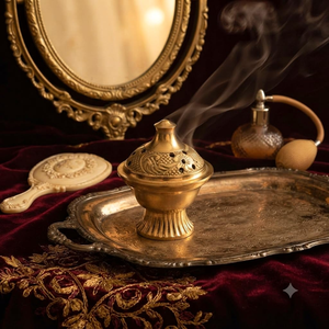 Quemador de Incienso Tradicional Indio de Latón, Porta Incienso Loban Dhuna para Pooja, Templo, Decoración del Hogar y Meditación - Product Image 4