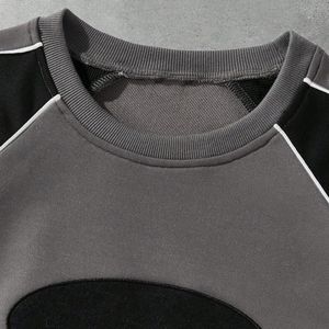 Sweat-shirt en molleton respirant personnalisé pour homme, col rond, 100% coton, motif uni, logo sur le devant, de haute qualité, décontracté, pour l'hiver - Product Image 3
