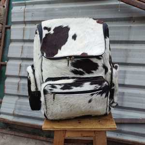 Mochila de Cuero Genuino con Estampado Animal, Cierre de Cremallera, Estilo Vintage, Dos Correas, para Uso Diario en Todas las Estaciones, al Mejor Precio - Product Image 4