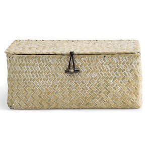 Caja rectangular con tapa de mimbre blanqueado, cajas de regalo personalizadas con logo, pedido grande, costo más bajo - Product Image 4