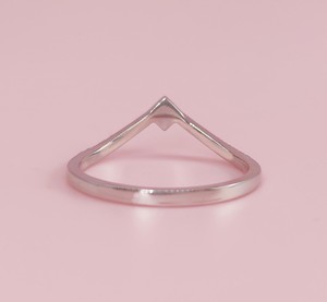 Handmade 925 Silver 4mm Square Empty Bezel Mount Stackable Band Chevron <b>Ring</b> CZ Setting Ashes Resin Jewelry <b>Blank</b> Components - Product Image 4