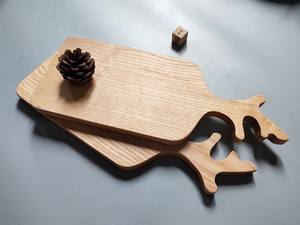 Bloc à découper en corne de cerf en bois rustique Planche à découper en bois biologique naturel Plateau de service du Vietnam - Product Image 4