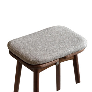 Modern Minimalist Solid Wood Upholstered <b>Stool</b> for Dressing Room Solid Wood Low <b>Stool</b> for <b>Bedroom</b> and Apartments - Product Image 2