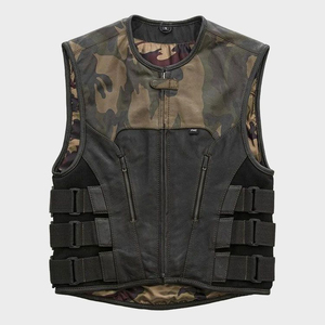 Gilet en cuir pour homme style camouflage Hunt Club, le plus vendu, nouveau design camouflage personnalisé, gilet professionnel en cuir de mouton pour homme - Product Image 1