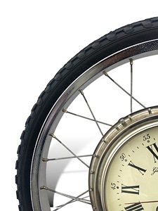 Horloge murale vintage en aluminium, design Art Déco, fonctionne à piles, écologique, décorative, style ancien, luxe, décoration pour la maison et le bureau - Product Image 3