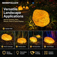 Lampes LED décoratives MOMOVALLEY en forme de pierre, étanches IP65, motif roche bionique pour usage commercial, hôtels, parcs, vente en gros