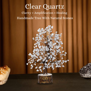 Arbre de Vie en Cristal de Quartz Clair en Gros avec Fil d'Argent, Pierres de Guérison, Décoration d'Intérieur - Product Image 5