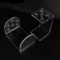 Support de ciseaux en plastique acrylique transparent, durable, de haute qualité, recyclable, à six trous, pour usage professionnel en salon de coiffure
