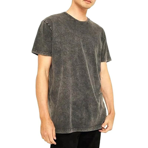 เสื้อยืดสตรีทแวร์ผู้ชายแบบแห้งเร็ว สั่งทำได้ตามแบบ  พร้อมส่ง มีสต็อก  ลายฟอกสี  รับผลิตแบบ OEM ODM  ขั้นต่ำในการสั่งซื้อน้อย - Product Image 1