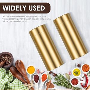 Juego de Salero y Pimentero de Acero Inoxidable Chapado en Oro de Alta Calidad para Cocina, Mesa de Comedor, Restaurante y Hotel, Venta al Por Mayor OEM - Product Image 4