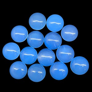 Calcedonia Azul Natural, Cabujón Redondo de 14mm 15mm, Piedra de Calcedonia Azul, Gemas Sueltas, Precio al por Mayor, para Fabricación de Joyería - Product Image 3