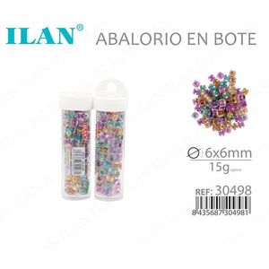 Perline Acriliche in Barattolo 6x6mm 15g Multicolore per Lavori Manuali - Product Image 3