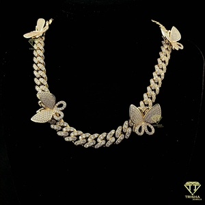 Nueva Cadena Cubana de Plata de Ley 925 con Incrustaciones de Diamantes Moissanite en Oro Amarillo y Oro Blanco, Estilo Hip Hop, Certificada - Product Image 2