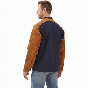 Mangas de Seguridad Industriales de Cuero Vacuno Reforzado de Alta Calidad, Resistentes al Calor, Nivel de Corte ANSI/ISEA 2, JNM SAFETY - Product Image 5