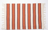 Cotton Handloom Floral Rug / Runner Low Pile Washable & Reversible