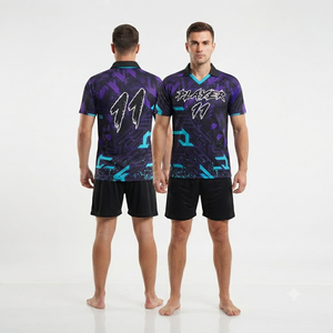 เสื้อเจอร์ซีย์ปิคเคิลบอลสำหรับผู้หญิง แขนสั้น ระบายเหงื่อได้ดี ทรงสปอร์ต สีดำลายเขียว หมายเลขทีม 12 - Product Image 3