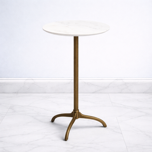 Chic Round End <b>Table</b> Sleek Top Elegant Tripod Base Compact Space Saving Design Sturdy Support Ideal for Modern Living Rooms - Product Image 1