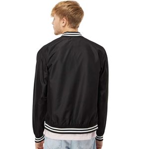 Men Lightweight Bomber Jacket Full Zip Casual Windbreaker <b>Coat</b> Ribbed Collar Cuffs Outdoor Travel Streetwear Spring Autumn Every - Product Image 2
