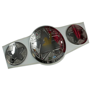 Cinturón de Campeón Mundial de Boxeo con Correa Blanca y Diseño de Estrella Plateada y Roja, Calidad Premium - Product Image 6