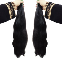 Extensions de cheveux humains vierges Remy de qualité supérieure 100% naturels d'Indonésie, lots de cheveux raides en vrac, sans nœuds, toutes les couleurs