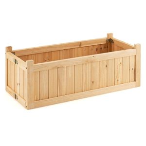 Fioriera Rialzata Pieghevole in Legno con Fondo Rimovibile per Coltivare Erbe, Frutta e Fiori - Categoria Prodotto: Sacchi per Coltivazione - Product Image 1