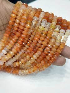 Cuentas de Piedras Preciosas al por Mayor, Cuentas Facetadas de Cornalina Roja Natural AAA, 8 mm, Hilo de 8 Pulgadas - Product Image 3