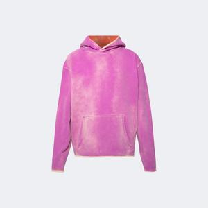 Hot Selling <b>Men</b> Acid Washed Oversized Hoodies Customized Logo Printing Streetwear Hooded <b>Sweatshirt</b> Sun Faded ODM Breathable - Product Image 2
