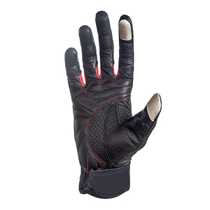 Gants de moto en cuir perforé, gants de conduite de moto à doigts entiers, fermeture à boucle réglable, hiver, unisexe - Product Image 2