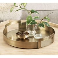 Neues Design Runde Vergoldete Metall-Servierplatte für Schokolade zur Verwendung in Küche und an Tisch, in Großmengen Erhältlich