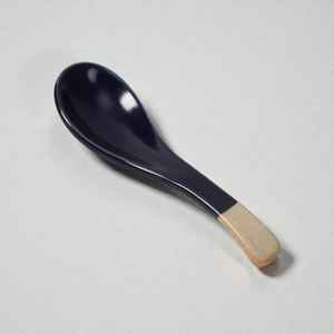 Cuillère en céramique minimaliste rétro japonaise, cuillère à riz en poterie rustique dégradée, cuillère à ramen haute température par UO - Product Image 5